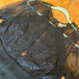 Black lace ASOS cocktail dress